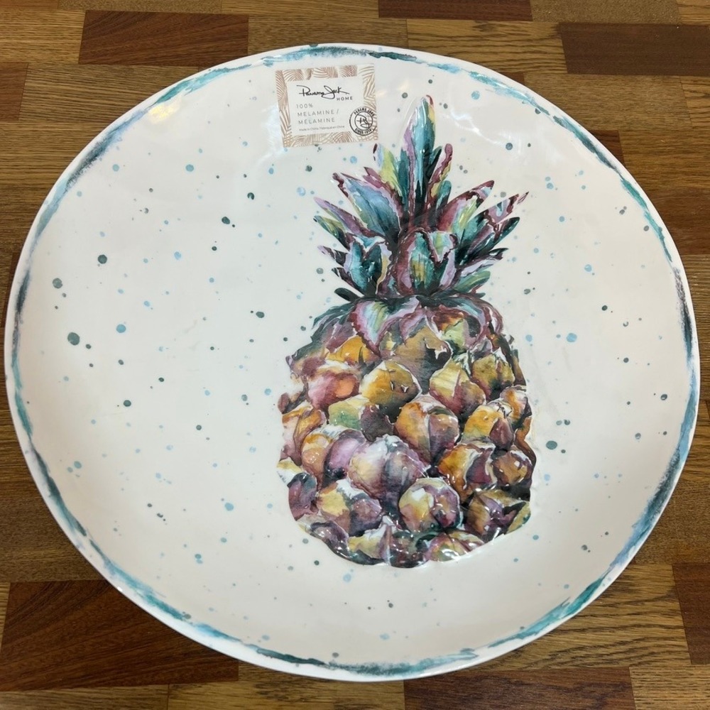 Panama Jack Home Tropical Pineapple Theme 100% Melamine Salad/Fruit Serving Bowl